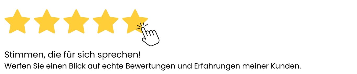 Bewertungssterne mit Link zu "Bewertungen"